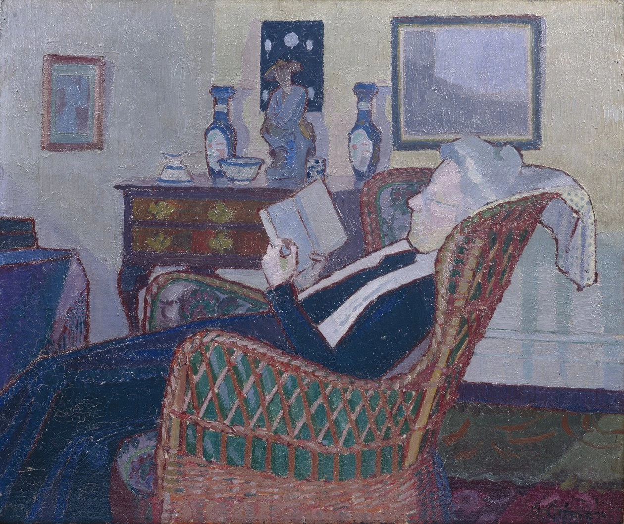 Harold Gilman - Interno con la madre dell'artista, Manchester Art Gallery